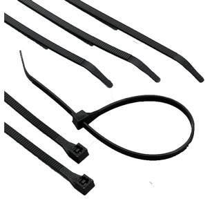 Commercial Electric 14 in. Black UV Resistant 75 Lb Tensil Strength Double Lock Cable Tie (100-Pack) 295875