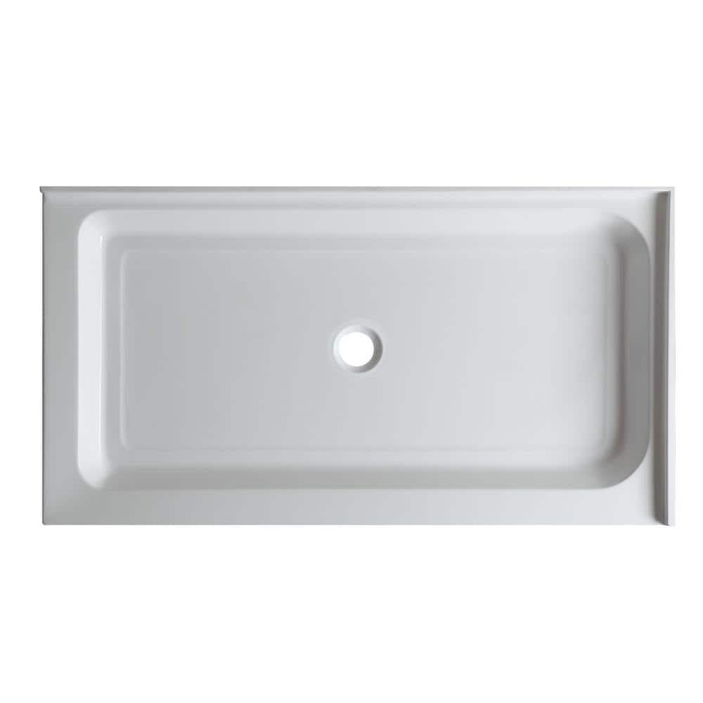 ANZZI Port 36 in x 48 in Double Threshold Shower Base in White