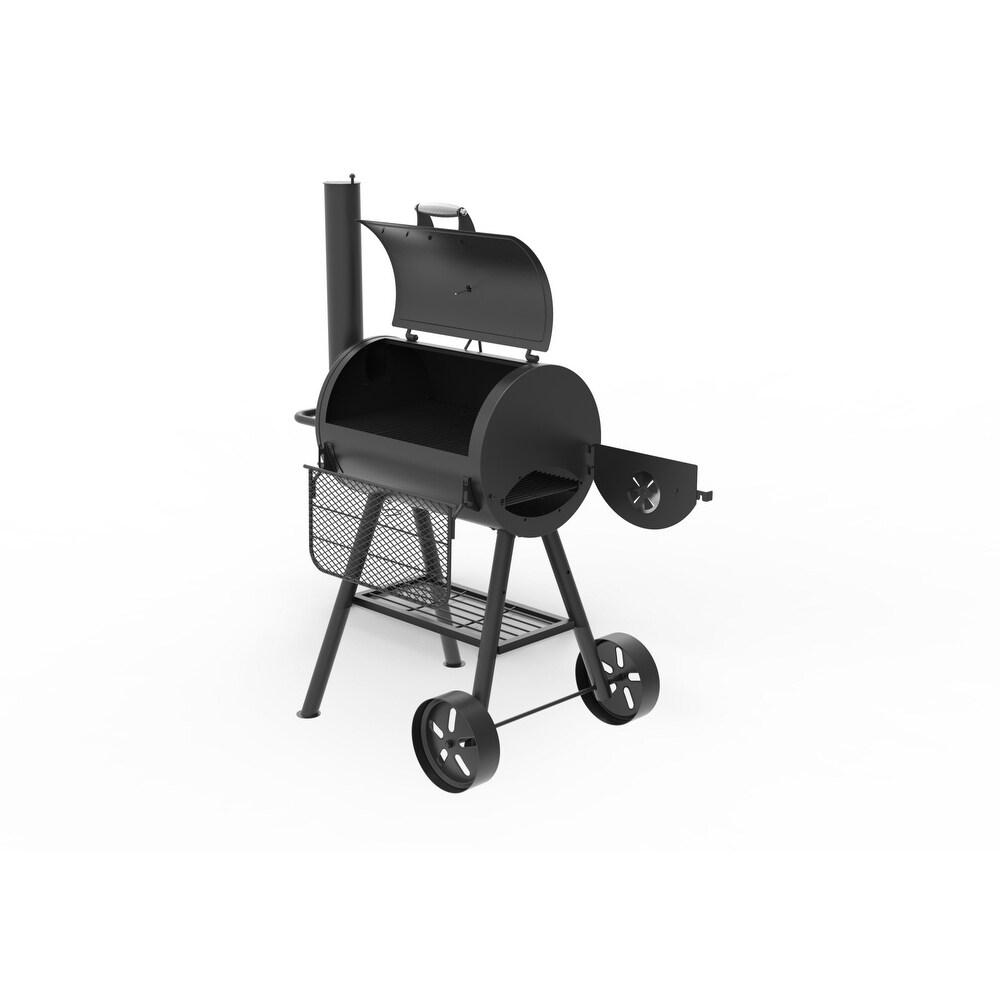 Dyna Glo 34 Inch Wide Free Standing Charcoal Grill with Collapsible   Black