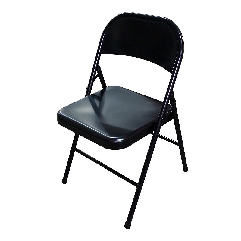 Plastic Development Group Commercial Party Heavy Duty Steel Folding Chair， Black