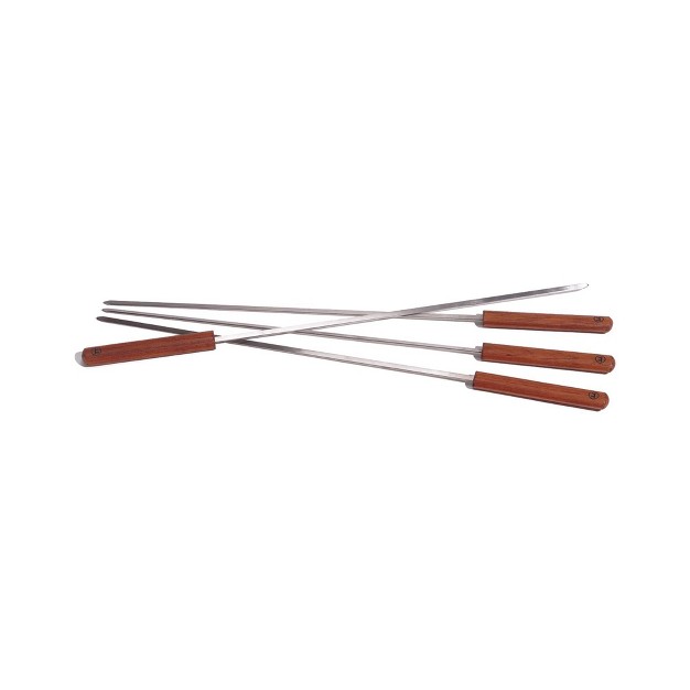 20 quot 4pk Rosewood Stainless Steel Skewers Outset