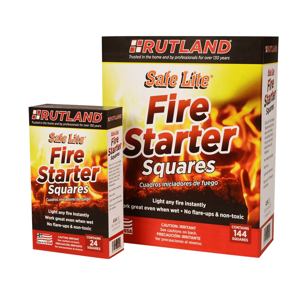 Rutland Safe Lite Fire Starter Square 144pc