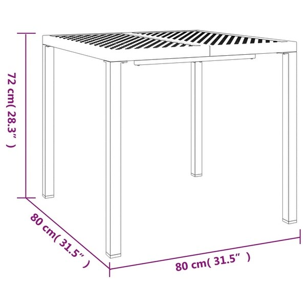 vidaXL Patio Table Patio Furniture Dining Table for Garden Anthracite Steel