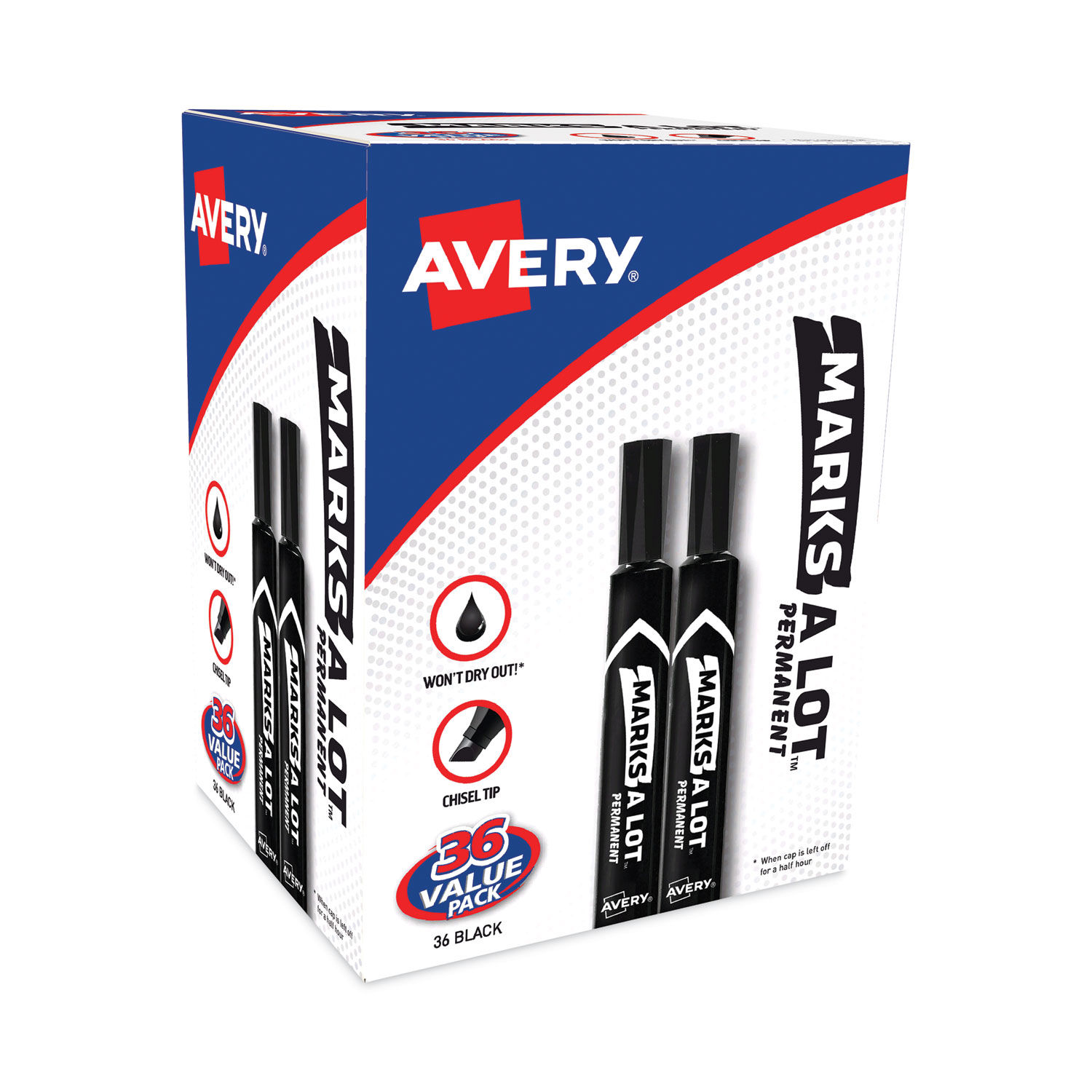 MARKS A LOT Large Desk-Style Permanent Marker Value Pack by Averyandreg; AVE98206