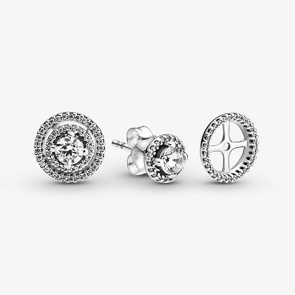 PANDORA  Sparkling Double Halo Stud Earrings