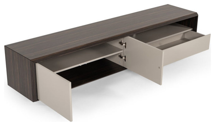 Atlas Modern Ebony and Gray Tv Stand   Contemporary   Entertainment Centers And Tv Stands   by V.S.D Furniture  Houzz