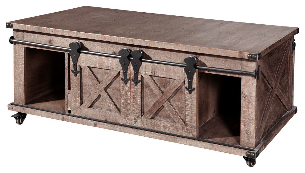 Presley 2 Door with Drawer Coffee Table   Industrial   Coffee Tables   by StyleCraft  Houzz