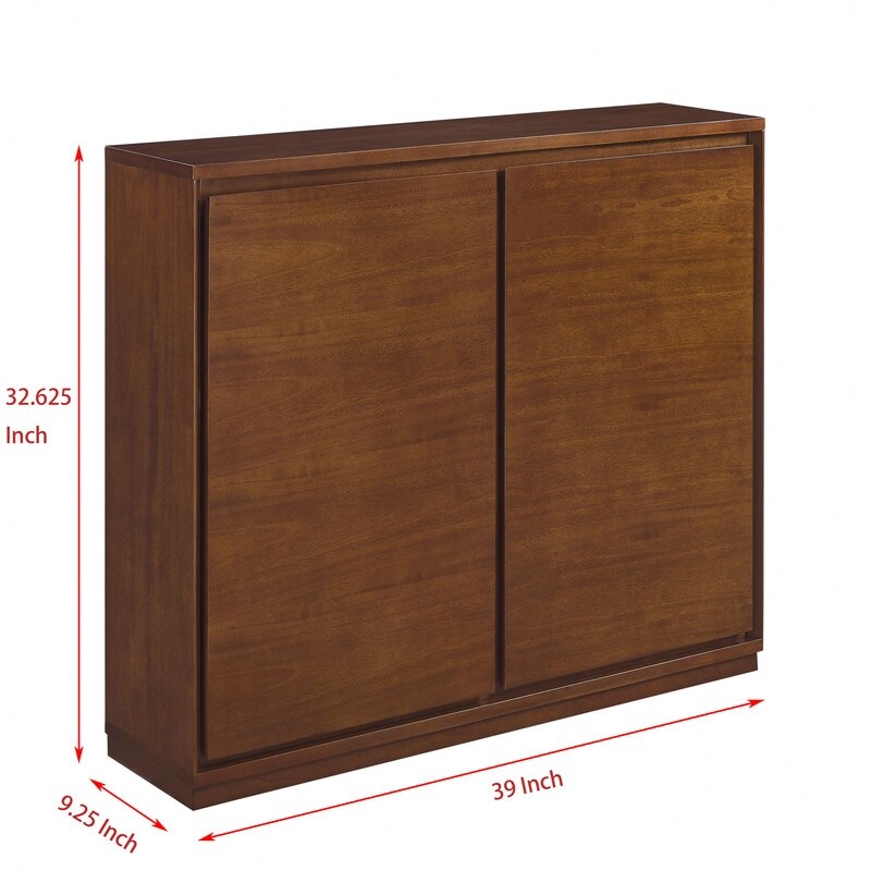 Retro Style Buffet Sideboard Cabinet with 2 Outlet Holes  Storage Cabinet for Entryway