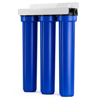 ISPRING 3-Stage Whole House Water Filtration System w 20 in. x 2.5 in. Oversized Fine Sediment and Carbon Block Filters WCB32-O