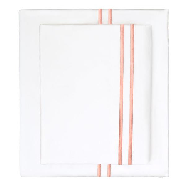 Coral Lines Embroidered Pillowcase Pair