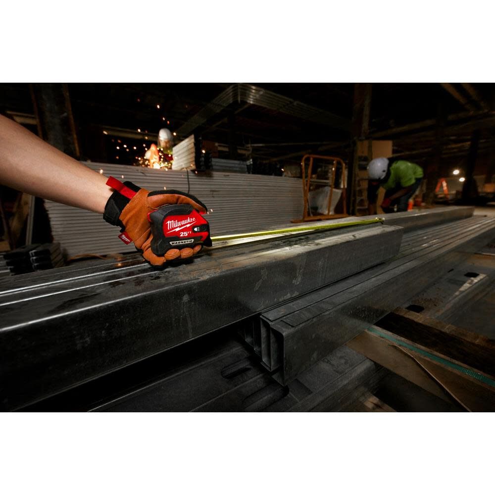 Milwaukee 25ft Wide Blade Magnetic Tape Measure with 100L Light 48-22-0428 from Milwaukee