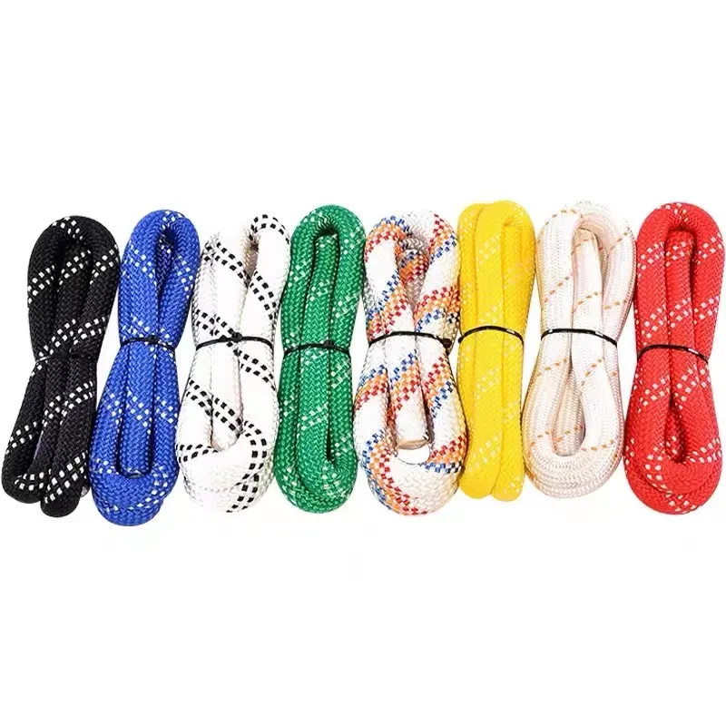 wholesale High Standard braided nylon rope Fire Rescue Parachute Safety Rope Static Climbing Rope