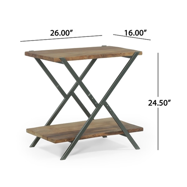 Oxbow Modern Industrial Handcrafted Wood Side Table by Christopher Knight Home - 26.00