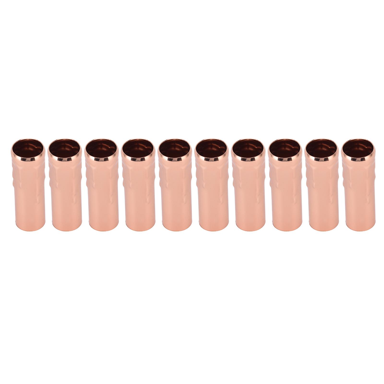 10Pcs E14 Metal Tube for Candle Lamp Holder Lamp Base Lighting Accessories 25x80mm Rose Gold