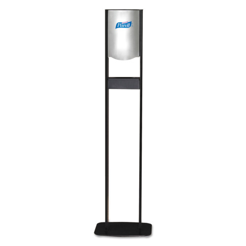 PURELL Elite LTX Floor Stand Dispenser Station， 1，200 mL， 15.25 x 9.86 x 58.1， Chrome/Black (2456DS)