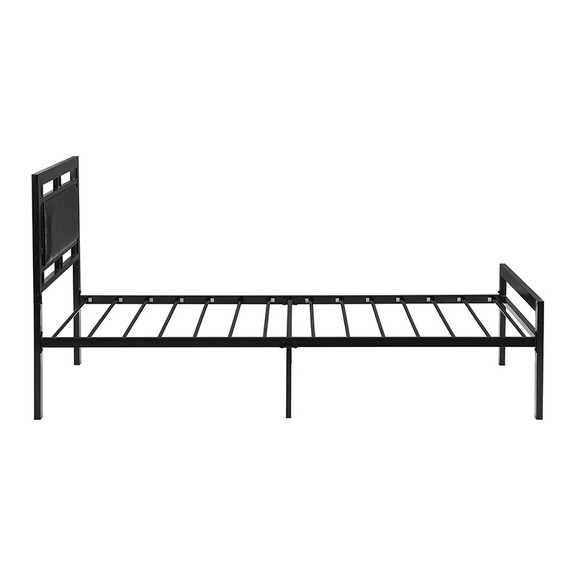 Queen Size Metal Bed Frame with Headboard and Foot...