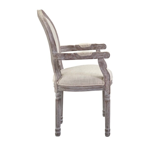 Emanate Vintage French Upholstered Fabric Dining Armchair - n/a