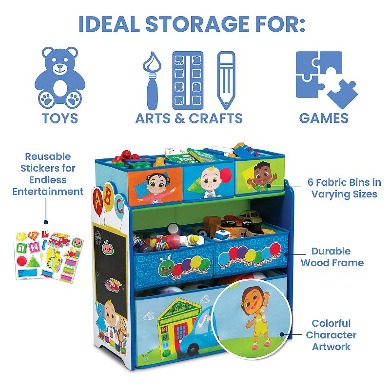 Delta Children CoCoMelon 6-Bin Organizer