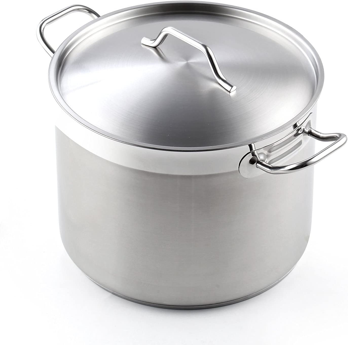 Cooks Standard Classic Lid 8-Quart Stainless Steel Stockpot， Silver，2584