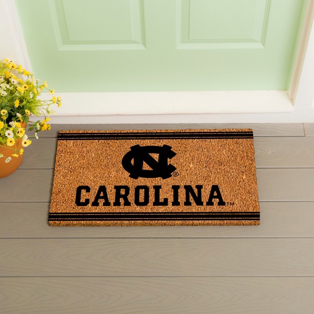 Evergreen University Of North Carolina Logo Turf Mat Brown 28 X 16 Inches Indoor Outdoor Doormat