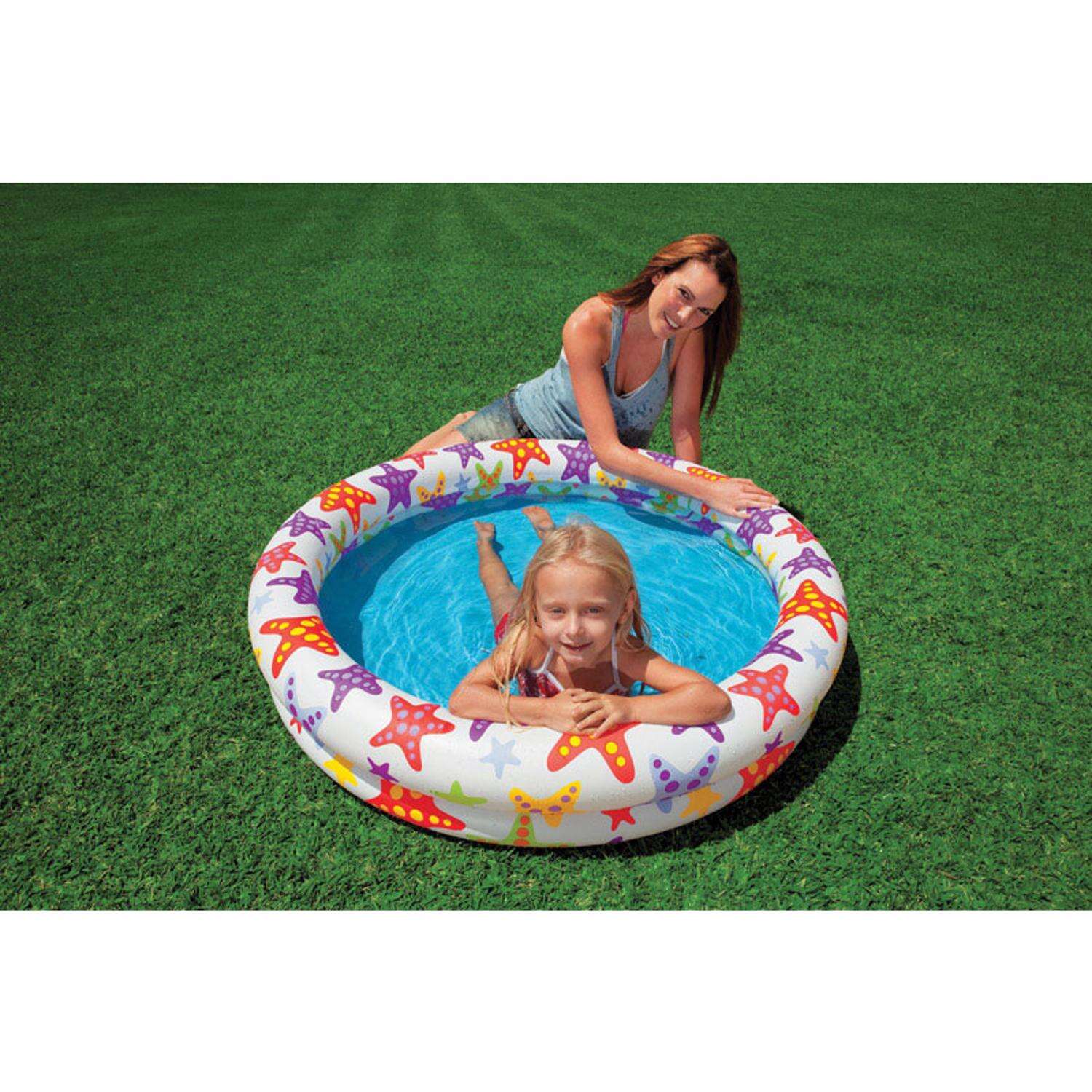 Intex 35 gal Round Plastic Inflatable Pool 10 in. H X 4 ft. D