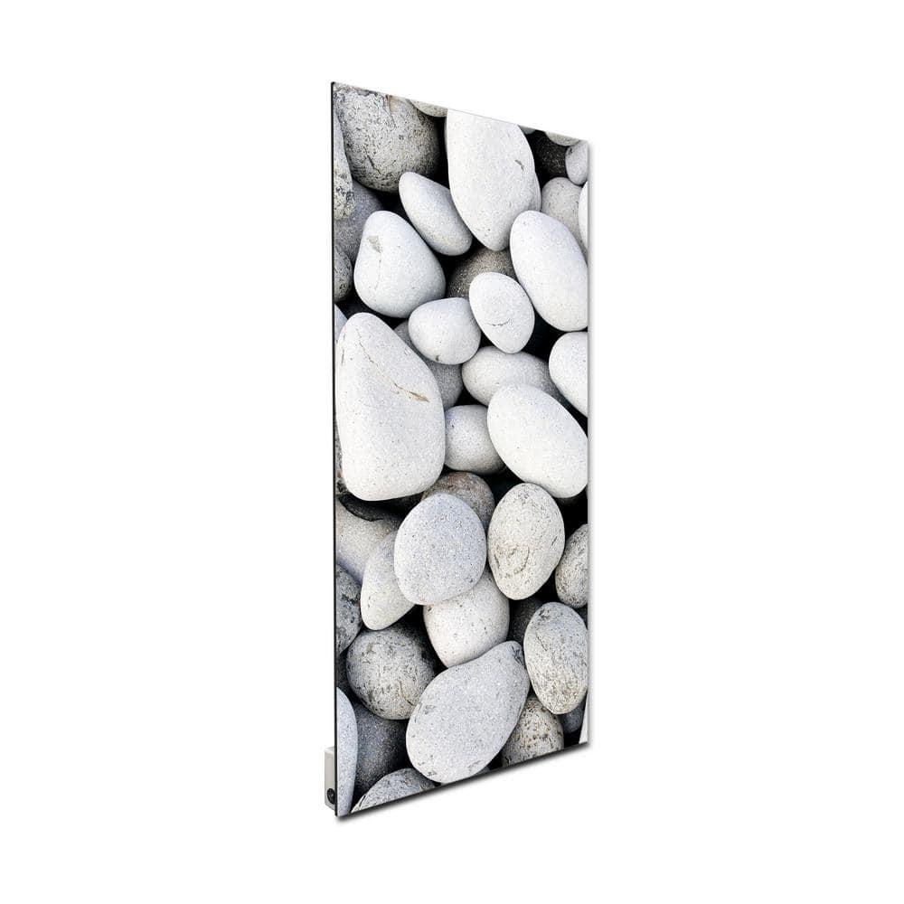 Heat Storm Glass Heater 750Watt Radiant Wall Hanging Decorative Glass Heat Panel  Rock Pebbles