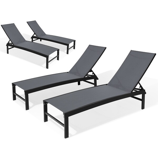 Pellebant Outdoor Patio Adjustable Chaise Lounge Chairs