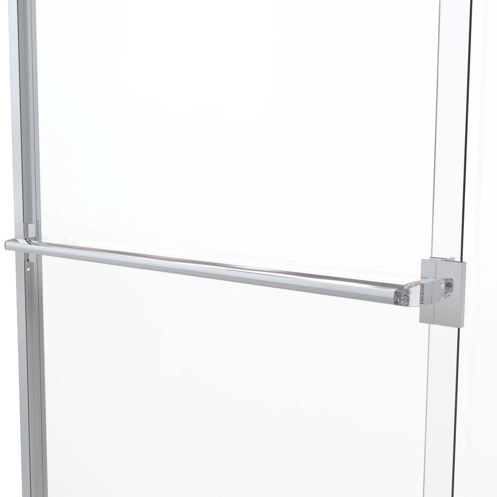 Basco Classic 60 in. x 70 in. Semi-Frameless Sliding Shower Door in Chrome with Clear Glass CLCH05A6070CLSV