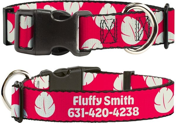 Buckle-Down Disney Lilo and Stitch Bounding Lilo Dress Leaves Polyester Personalized Dog Collar