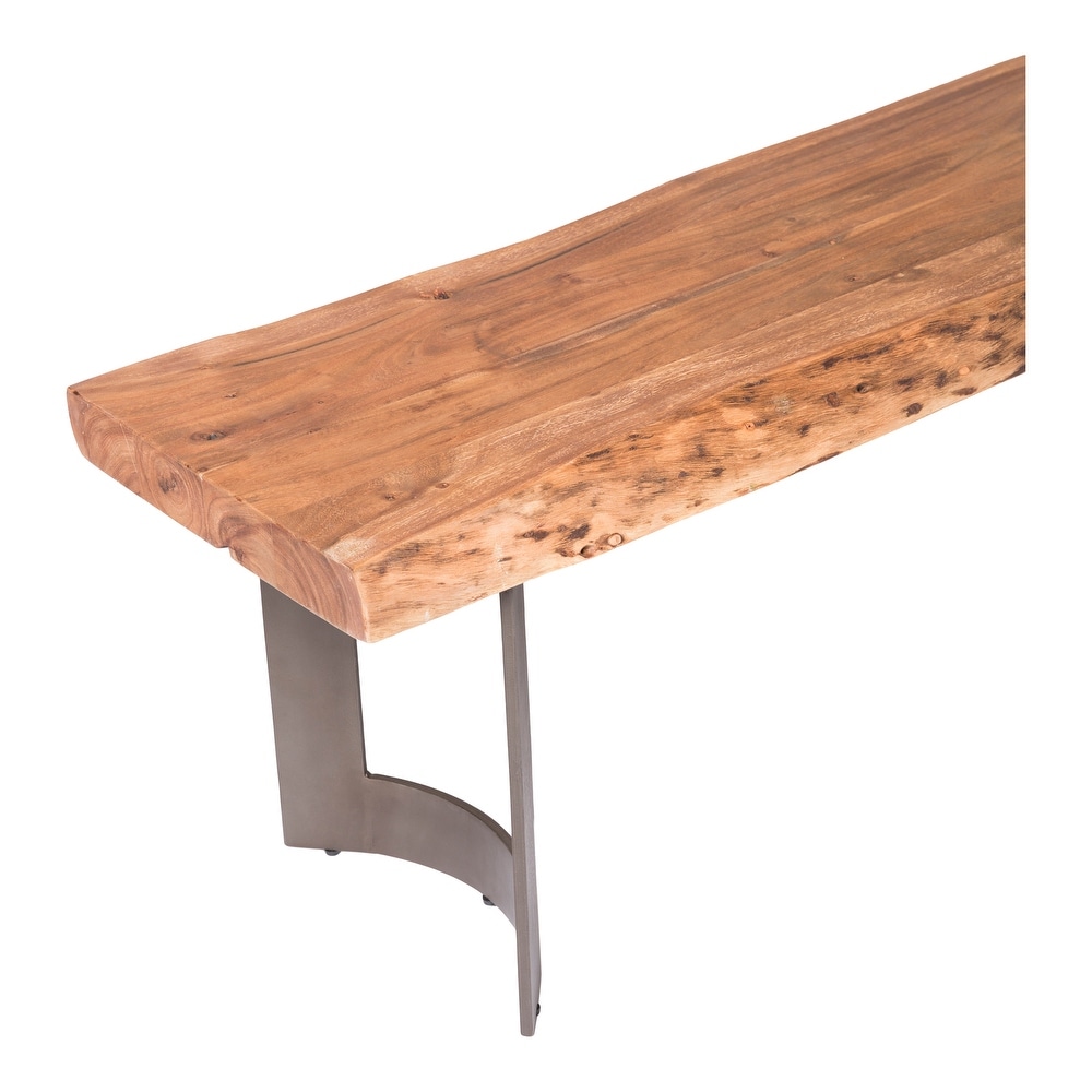 Aurelle Home Bennett Rustic Farmhouse Live Edge Bench