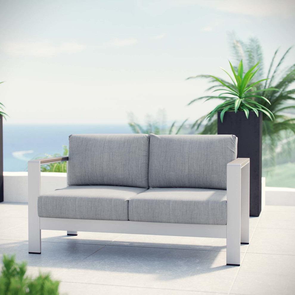 Butler Outdoor Loveseat   Contemporary   Outdoor Loveseats   by HedgeApple  Houzz