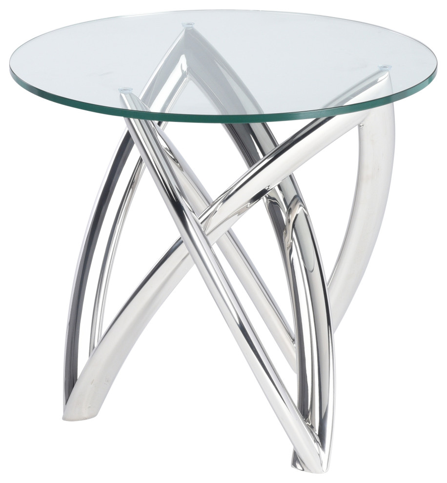 Martina Side Table  Silver   Side Tables And End Tables   by Nuevo  Houzz