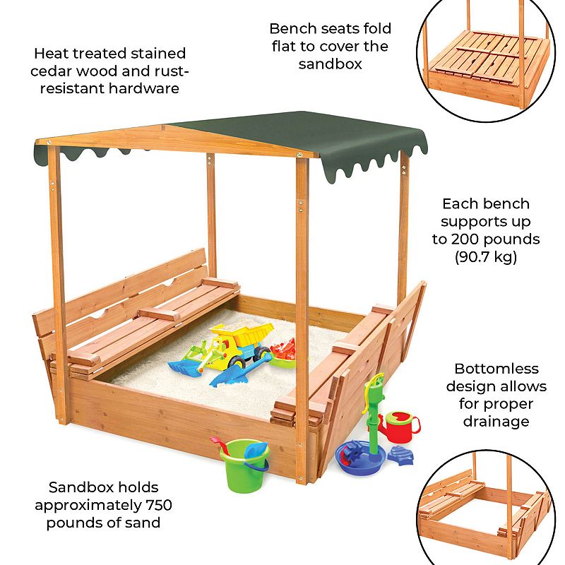 Badger Basket Covered Convertible Sandbox