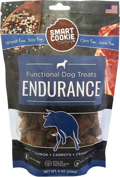 Smart Cookie Barkery Endurance Beef Grain-Free Dog Treats， 8-oz bag