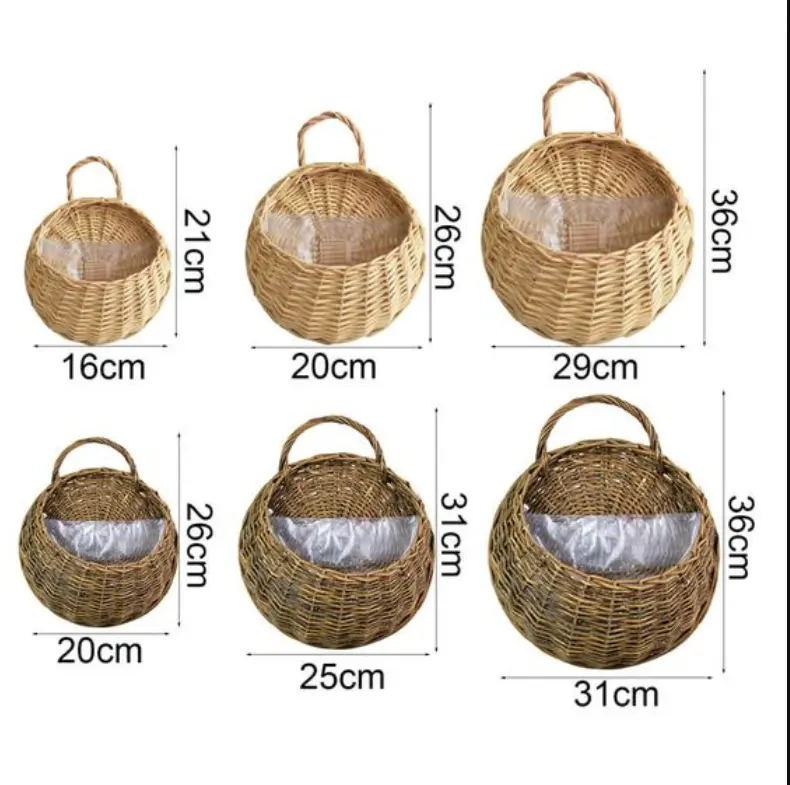 NEW ARRIVAL Vietnam Handwoven Rattan Gardening Natural Flower Pots  Planter Pots  Decorations for Home