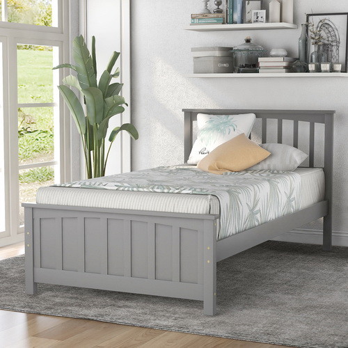 Wood Platform Bed Twin Size Platform Bed  White