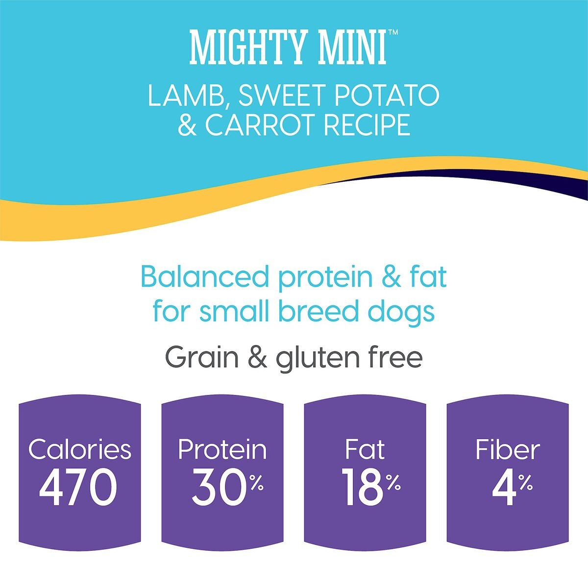 Solid Gold Mighty Mini Small and Toy Breed Grain-Free Lamb， Sweet Potato and Carrot Dry Dog Food