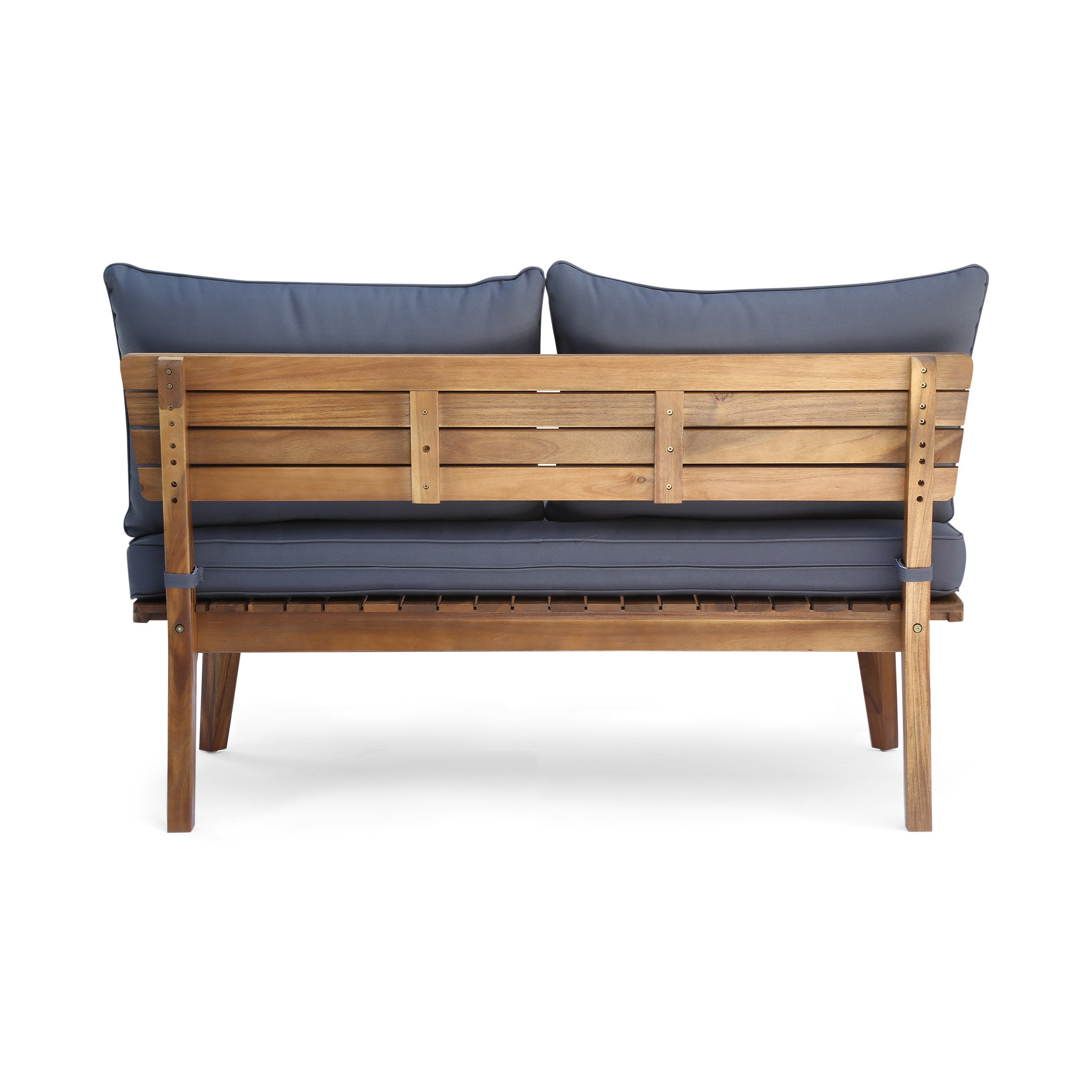 Boyle Outdoor Acacia Wood Loveseat