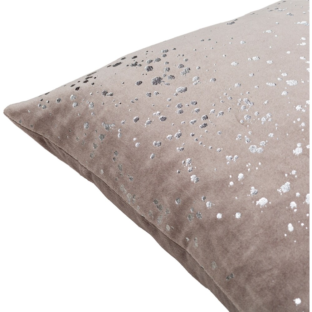 Alya Velvet Throw Pillow with Metallic Sparkles