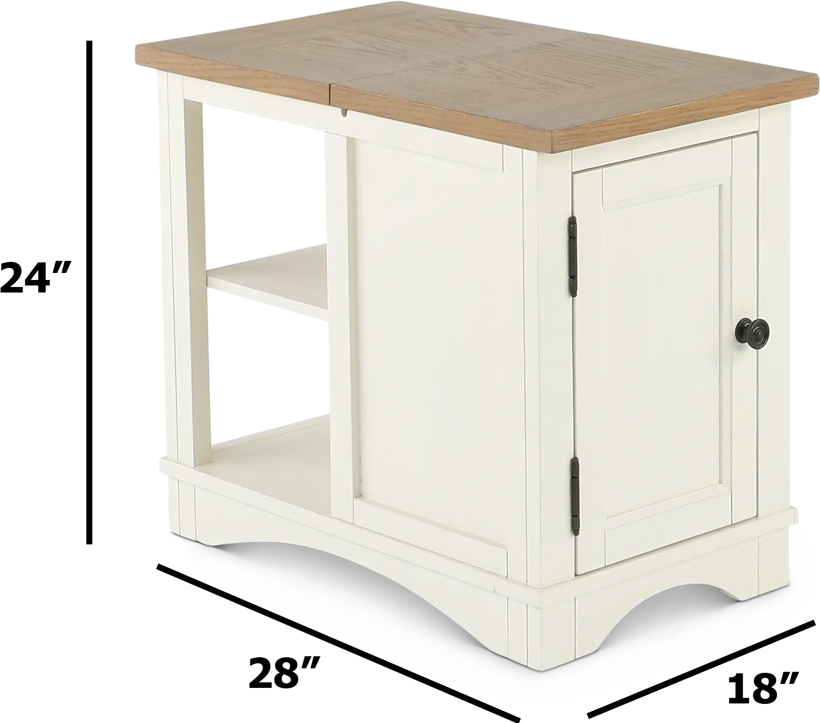 Amy Cotton White Side Table