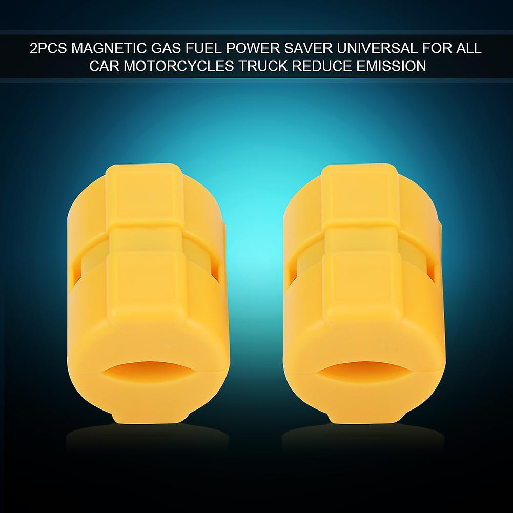 2pcs Magnetic Gas Fuel Power Saver Universal For All Car Motorcycles Truck Reduce Emission