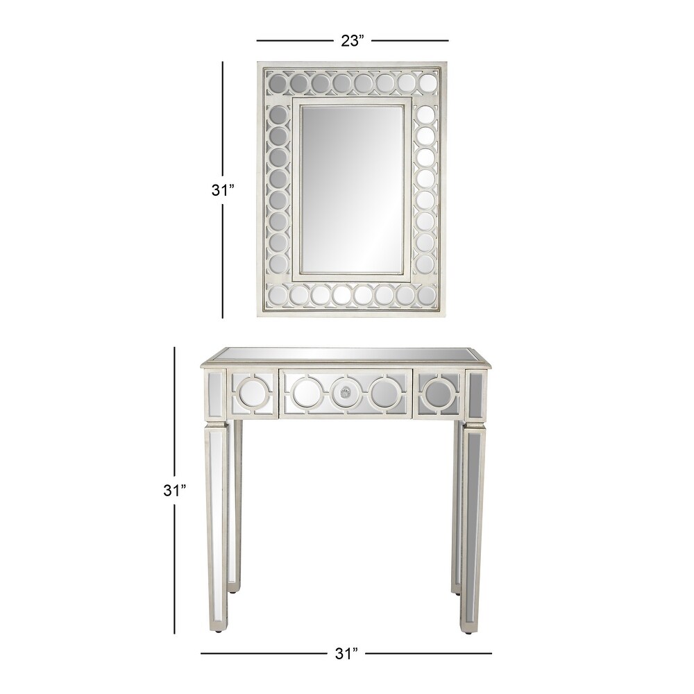 Grey MDF Glam Console Table (Set of 2)   S/2 31\