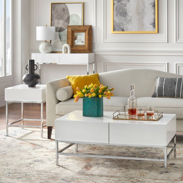 Lewis Modern Sofa Table White Buylateral