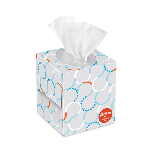 Kimberly-Clark Kleenex Anti-viral Facial Tissue - 3 Ply - White - Anti-viral | Soft - For Face， Business， Commercial - 68 Per Box | KCC54505