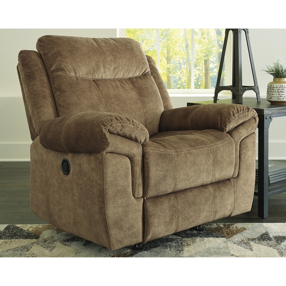 Huddle Up Contemporary Rocker Recliner  Nutmeg