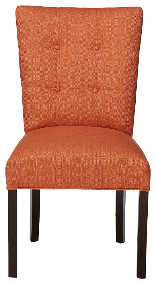 Set of 2 Dining Chair  Polyester Seat With 4 Button Tufted Backrest   Midcentury   Dining Chairs   by Decorn  Houzz