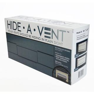 HIDE-A-VENT 10 in. Rectangular Exterior Vent for Kitchen Exhaust Fans Model B