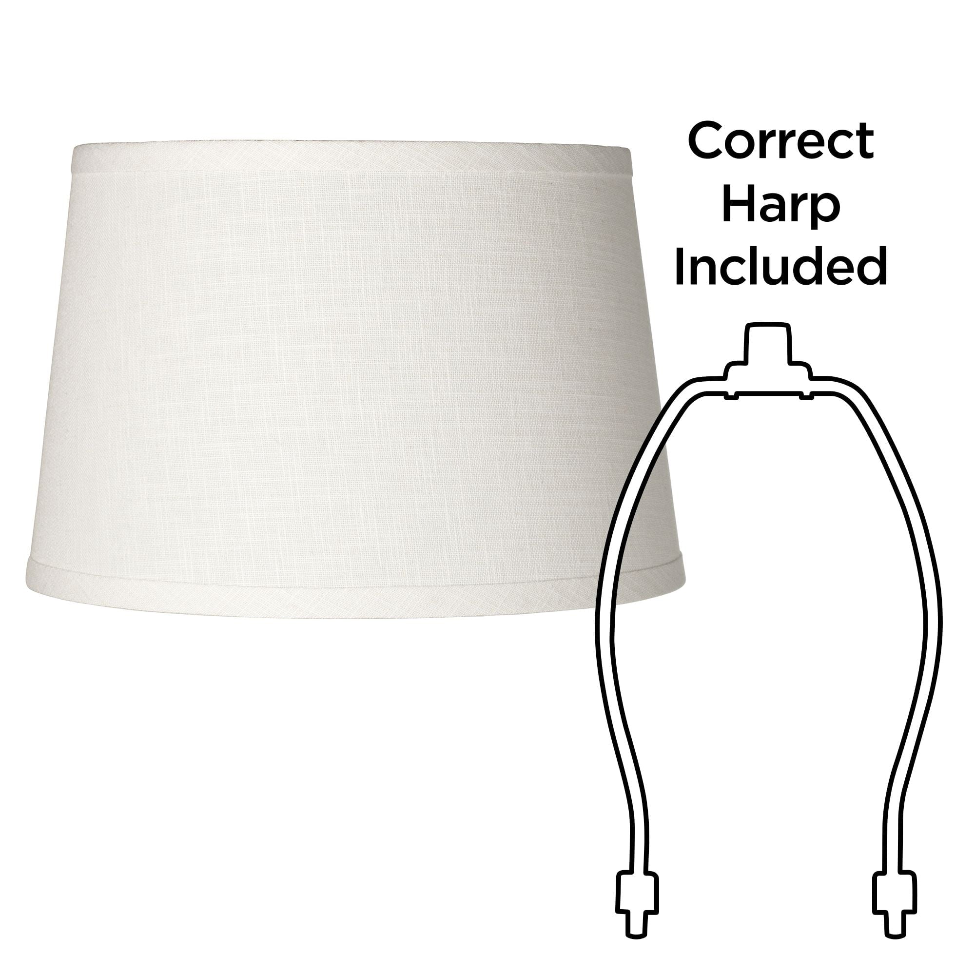 Brentwood White Linen Drum Lamp Shade 10x12x8 (Spider)