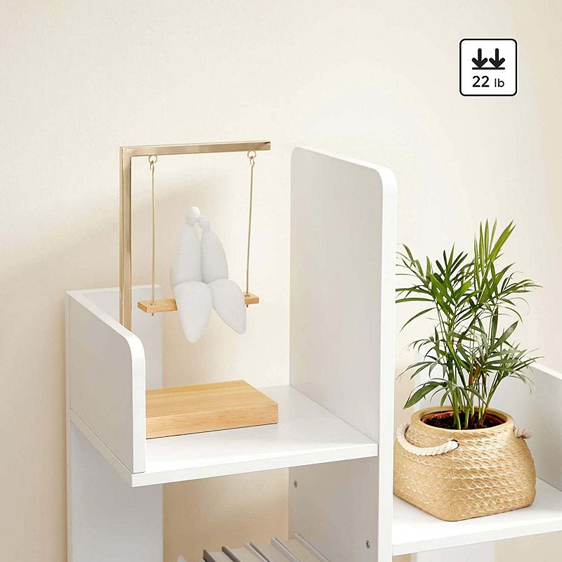 BreeBe White 8 Shelves Tree-Shaped Bookshelf