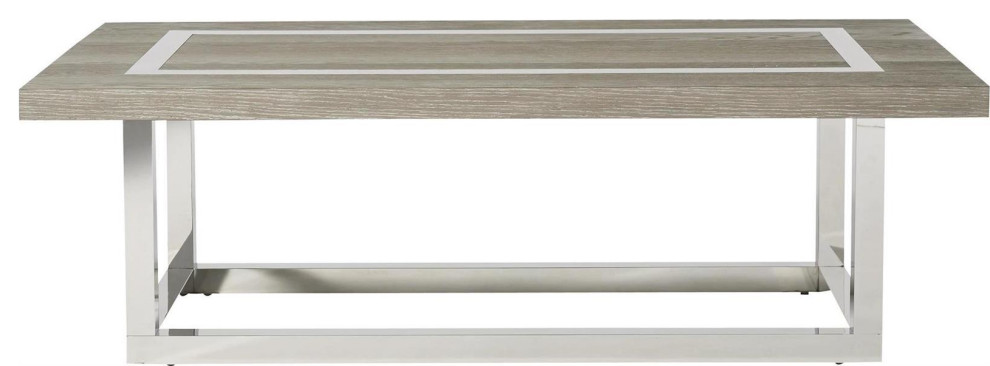 Cocktail Table UNIVERSAL Flint Gray Metal   Traditional   Coffee Tables   by EuroLuxHome  Houzz